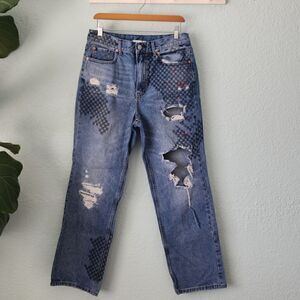 BDG Loose Straight distressed patriotic  jeans